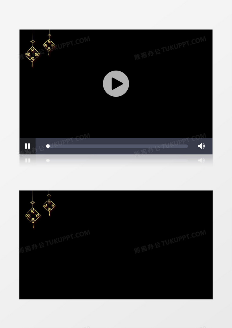 大气炫酷中国结动态元素视频素材含透明通道