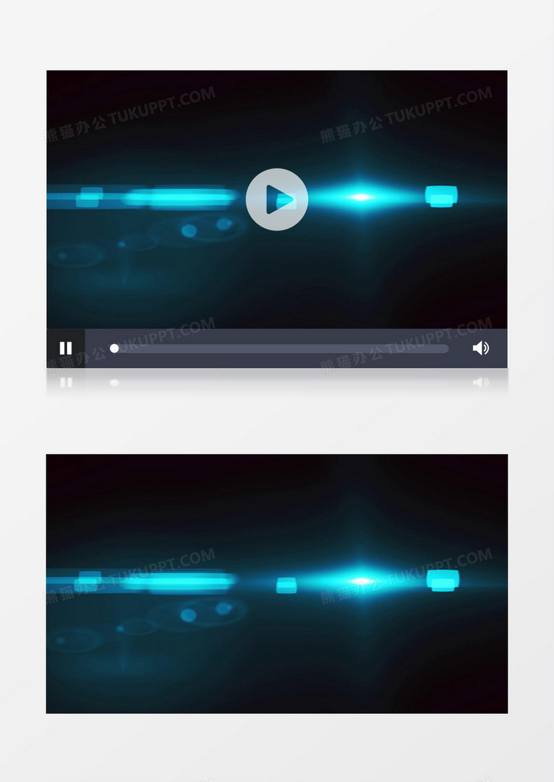 蓝色灯光动态粒子视频