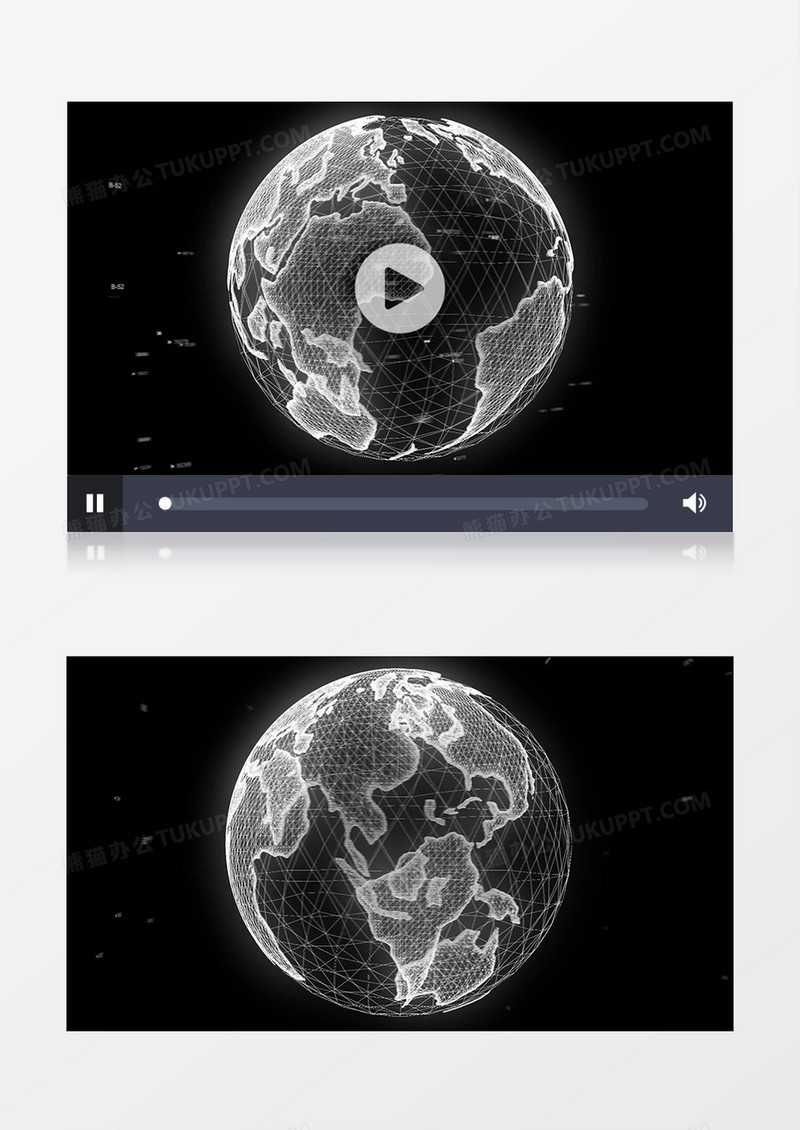 科技星球旋转动态粒子视频
