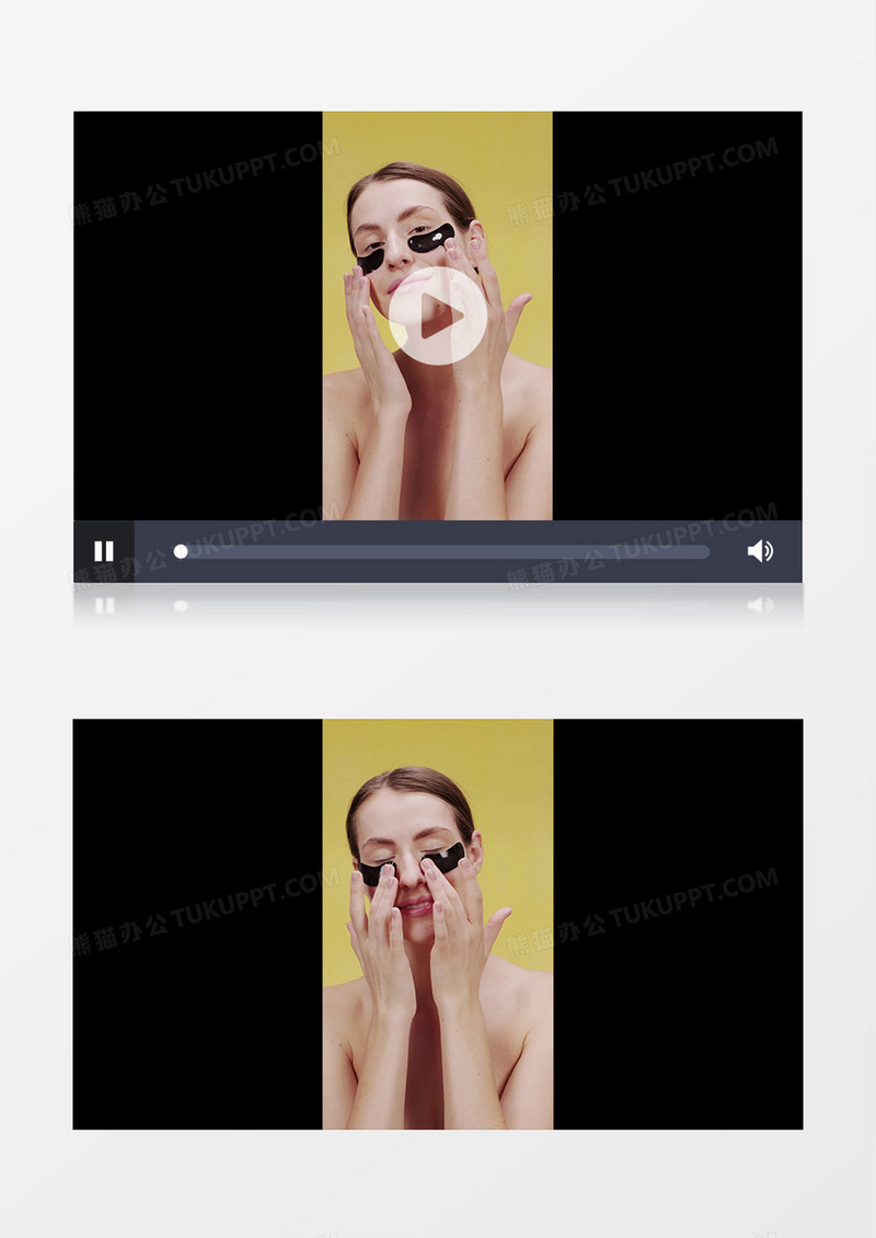 美女揭下脸上的黑色眼膜实拍视频素材