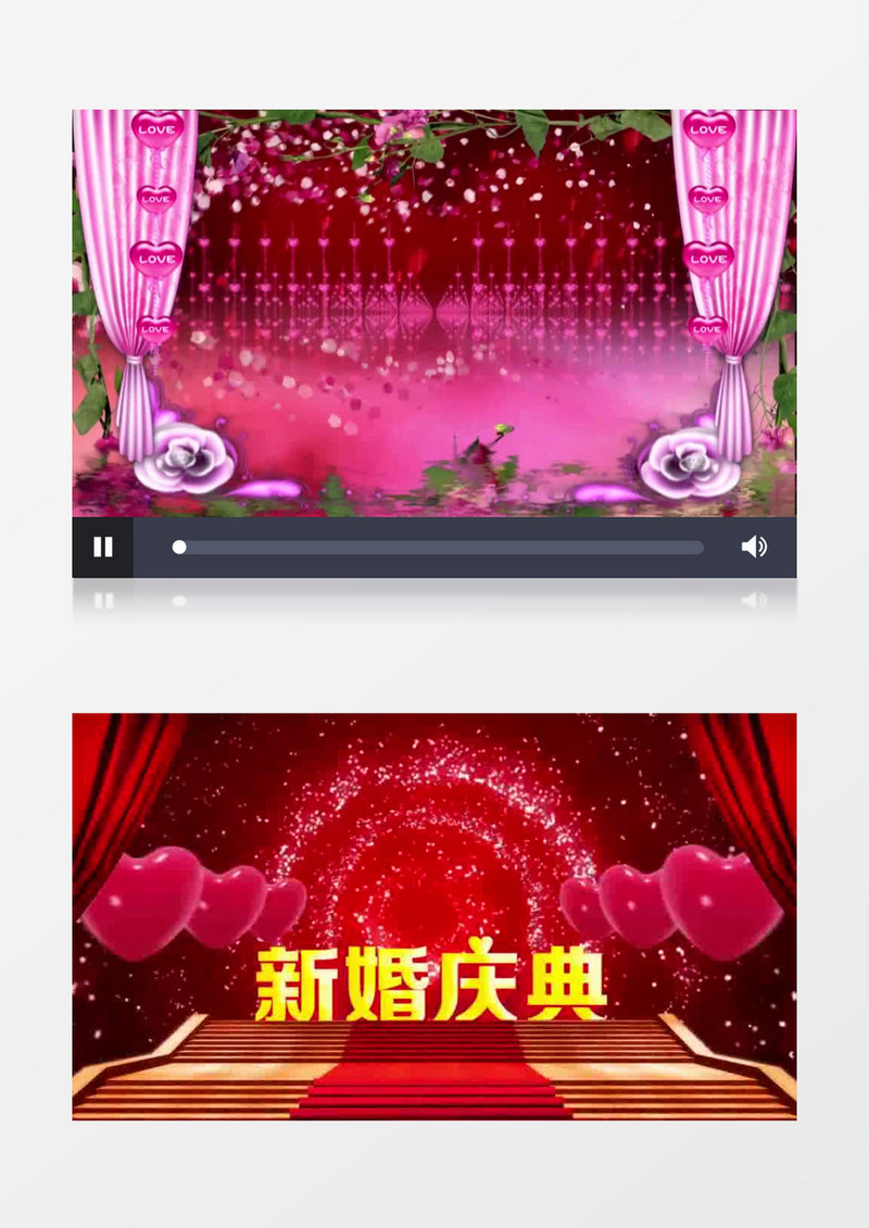 时空隧道婚礼入场有音乐背景视频素材