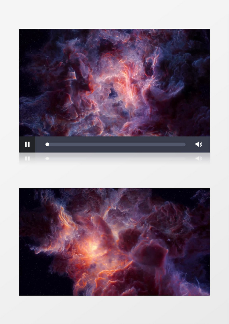 唯美3D星云变化有音乐背景视频素材