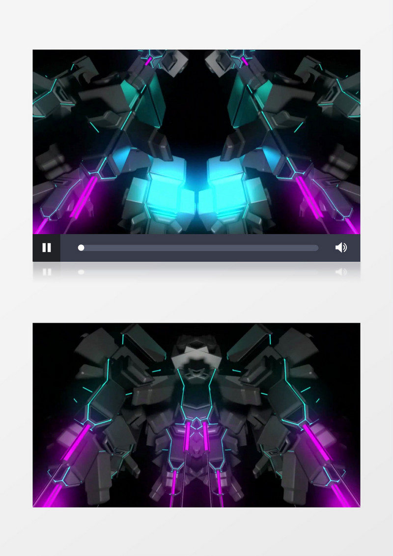 抽象几何变形酒吧灯光舞台背景视频素材(有音乐)