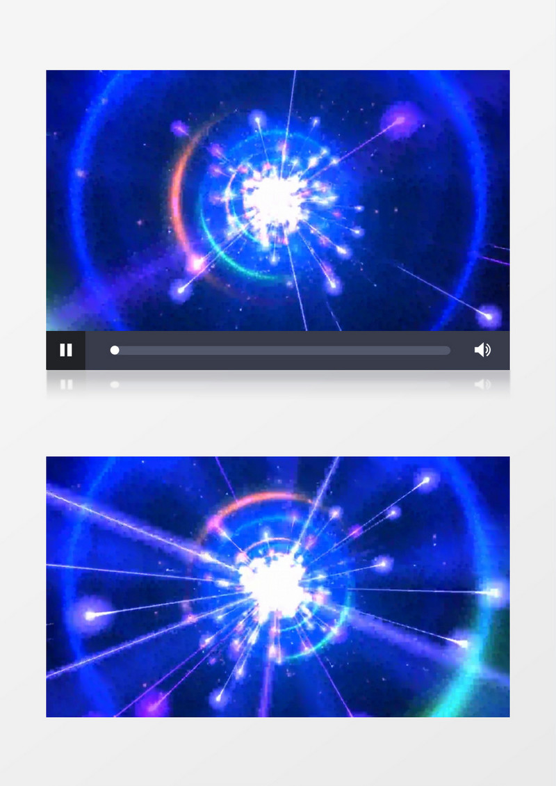 动感时间穿梭蓝色光点动态视频素材(有音乐)