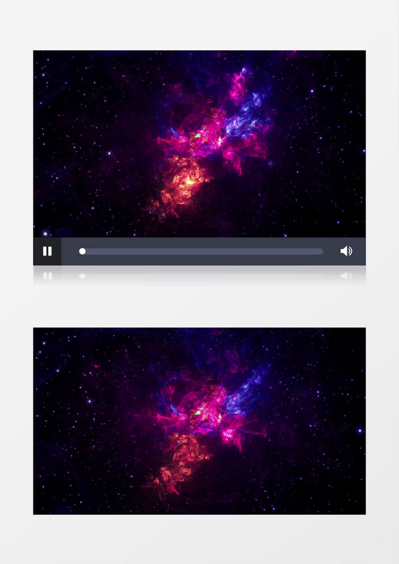 4K太空银河星云粒子背景视频（有音乐）