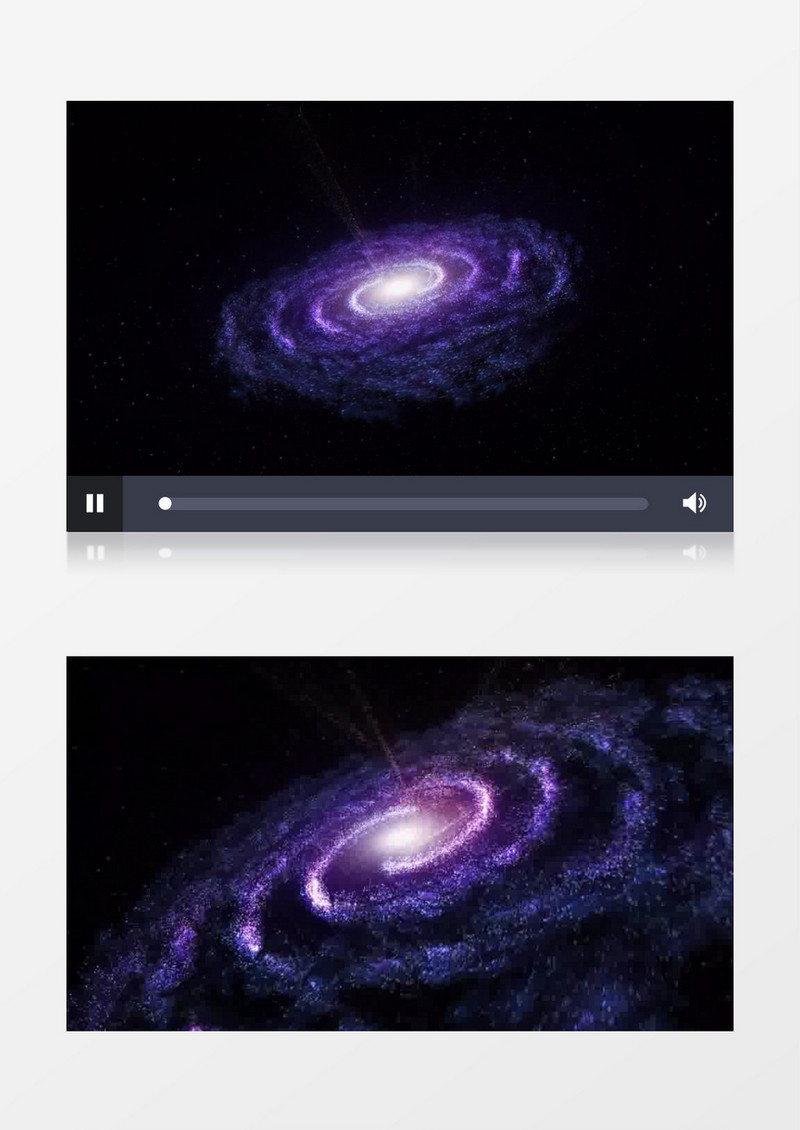动态唯美大气星团银河背景视频（有音乐）