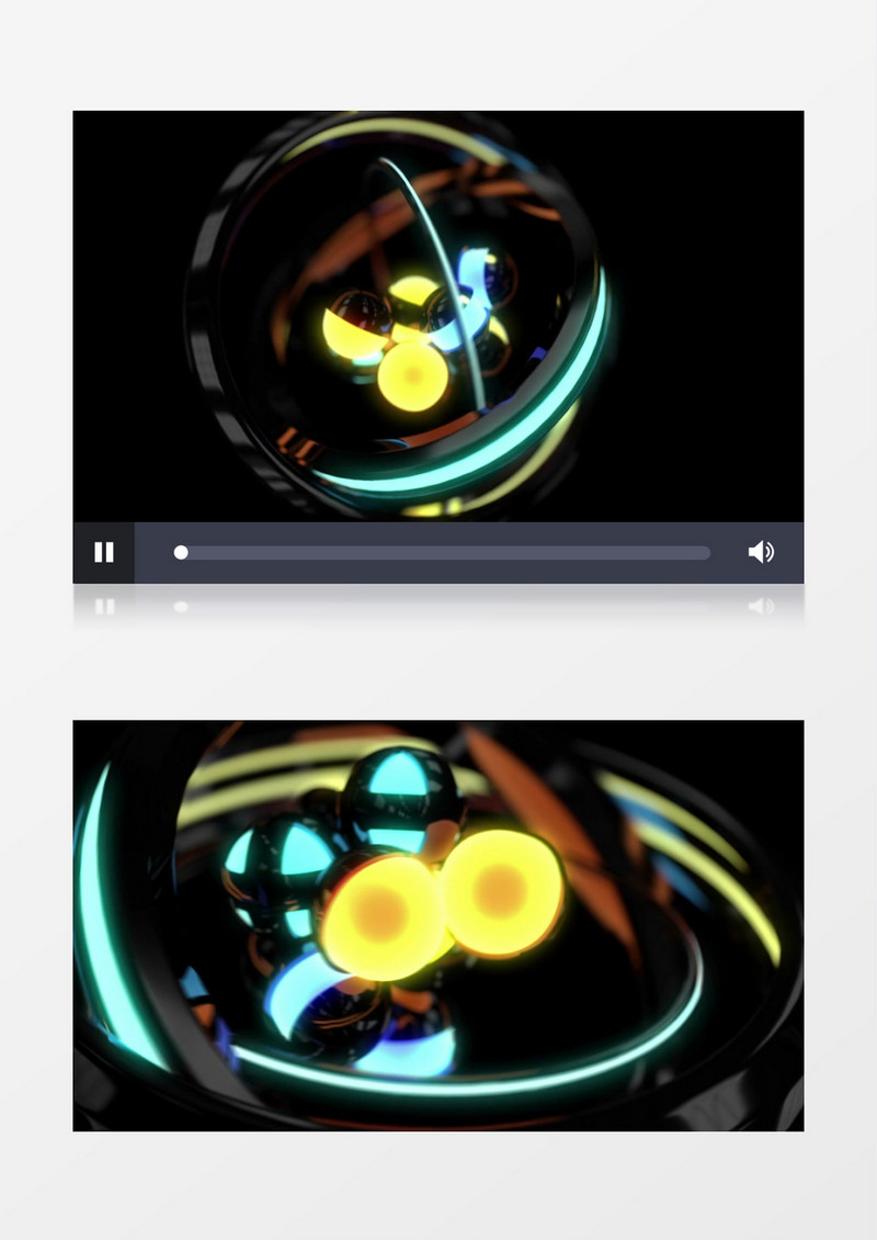 发光旋转圆体动态视频素材(有音乐)