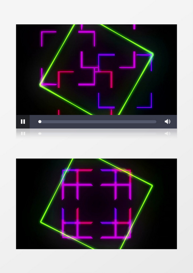 循环快节奏方形光线条动感视频素材(有音乐)