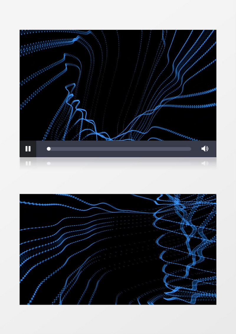 蓝色发光科技点线网格视频素材(有音乐)