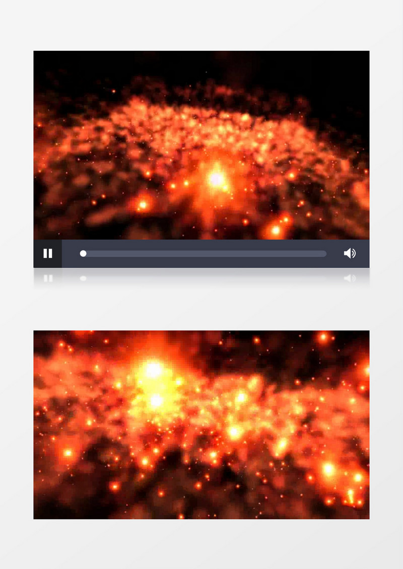 高清金色粒子星云背景视频（有音乐）
