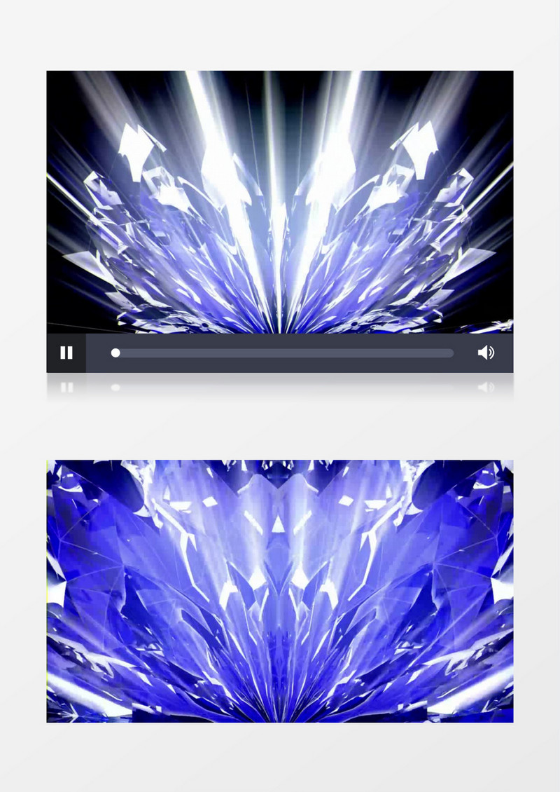 动感蓝色水晶玻璃射线背景视频（有音乐）