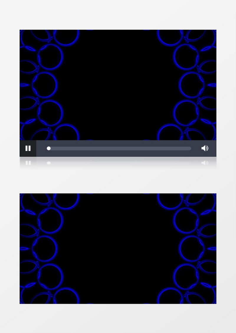 蓝色翻转感动光环视频素材(有音乐)