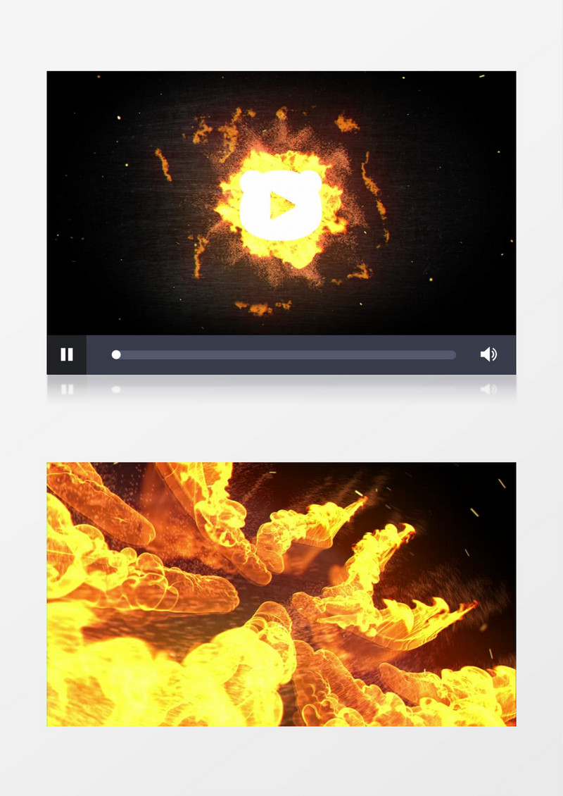 火焰汇聚Logo动画片头AE视频模板