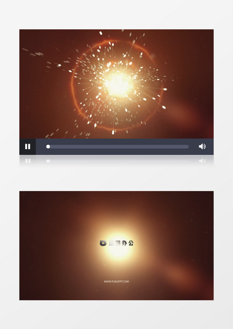 大气震撼爆炸粒子汇聚文字Logo动画AE视频模板