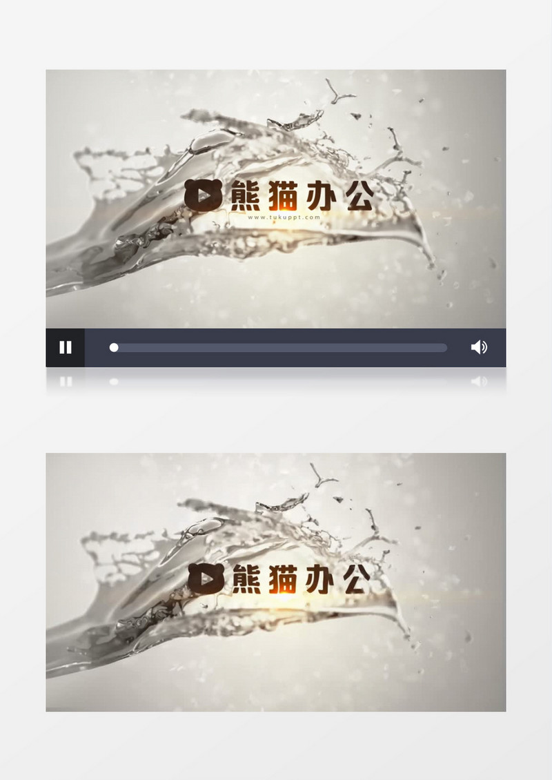 简洁水流泼洒Logo动画AE视频模板