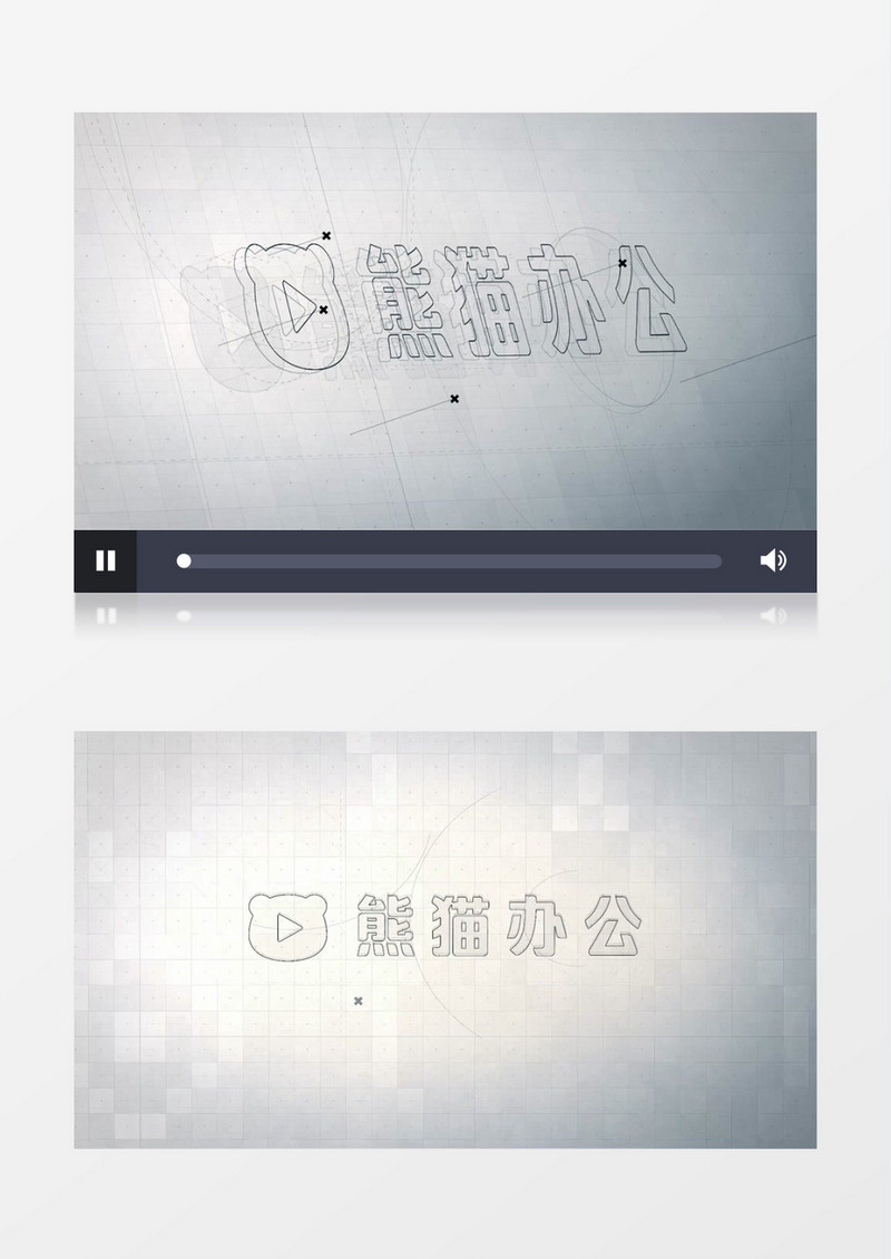 创意设计草图结构构造标志logo展示AE视频模板