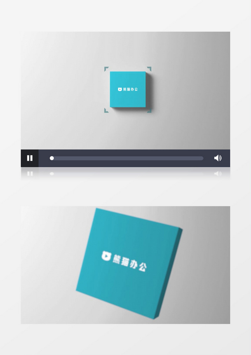 蓝色创意三维方块音乐Logo动画AE视频模板