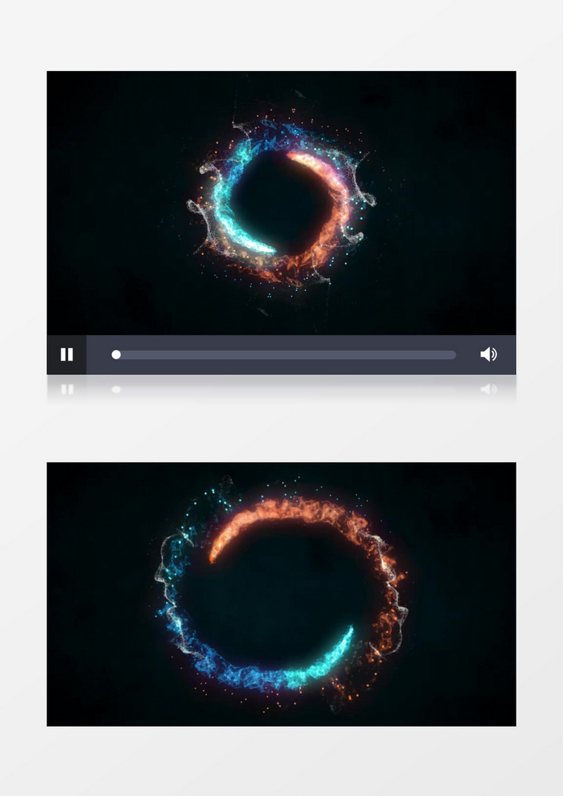 酷炫红蓝粒子logo动画标志展示ae模板