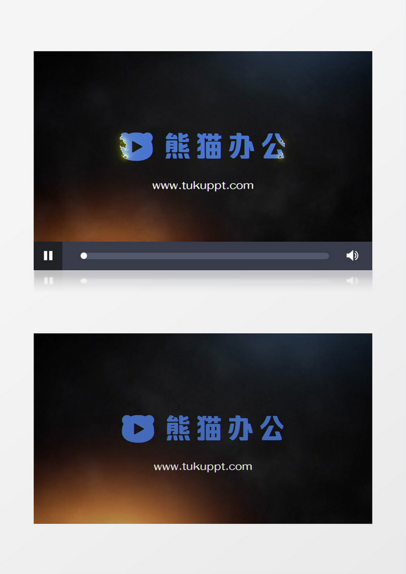 蓝黑简单火焰公司企业LOGO标志动画AE视频模板