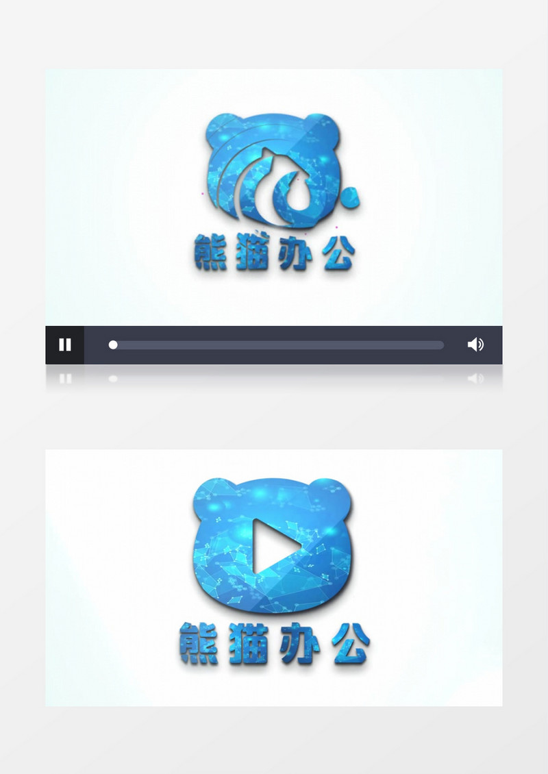 简单清新logo分裂聚合展示ae视频模板