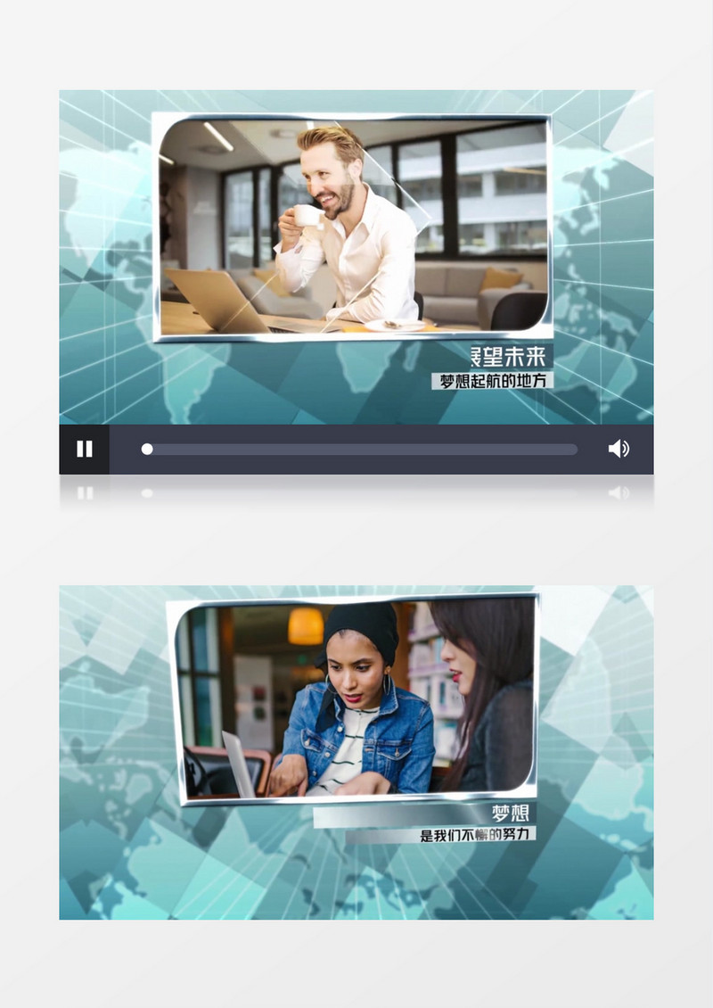 简洁玻璃质感商务宣传包装AE视频模板