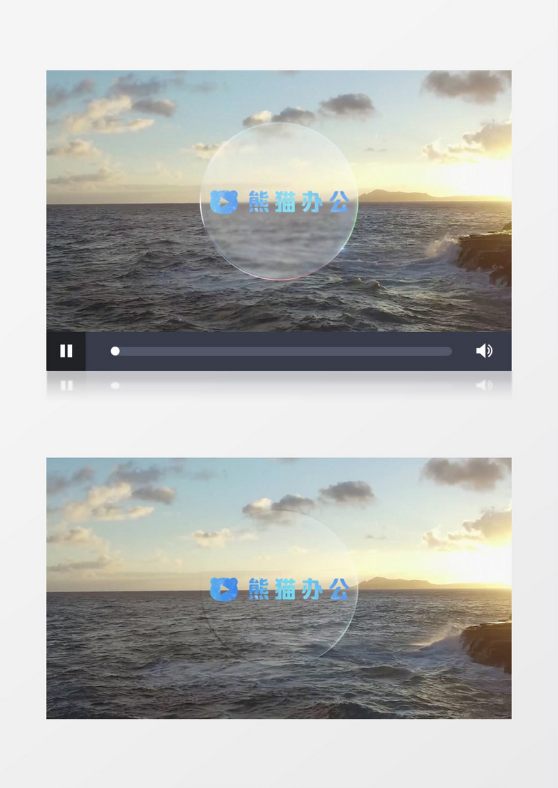 三维玻璃质感折射转场Logo动画AE视频模板