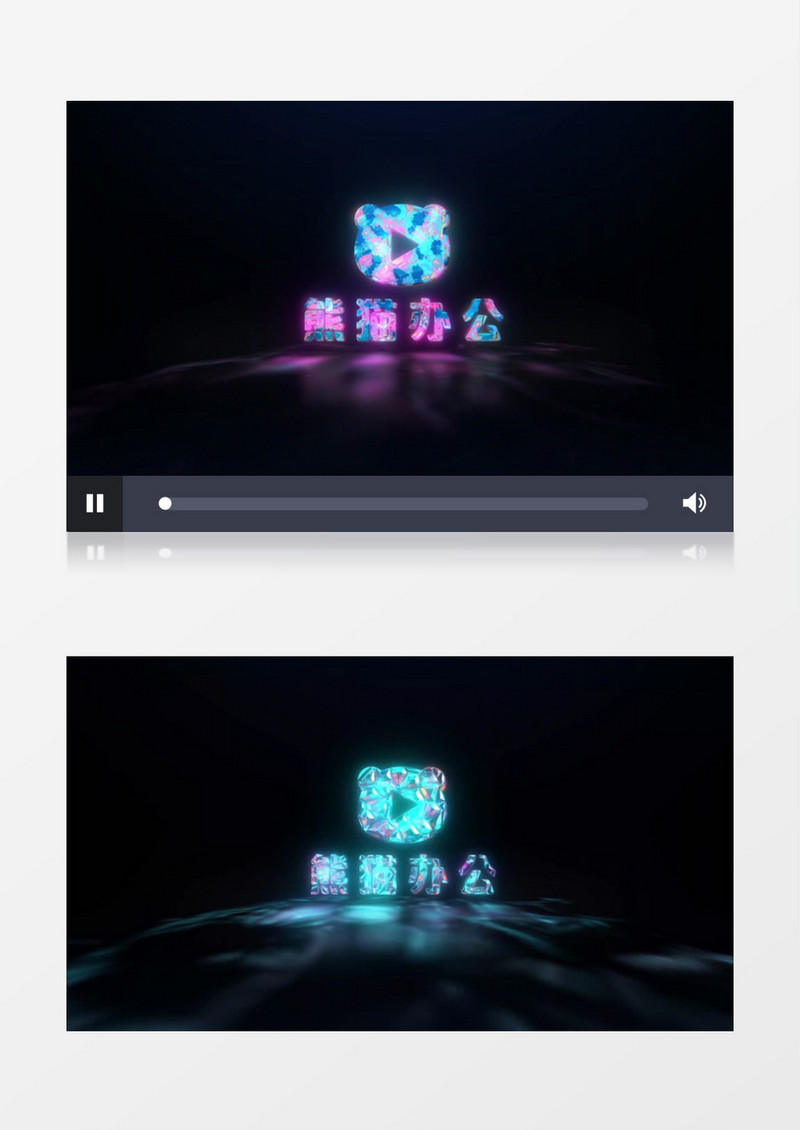 五彩炫光logo入场展示ae视频模板