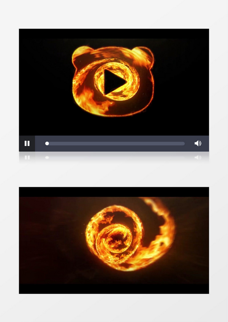 大气金色火焰粒子logo入场展示ae视频模板