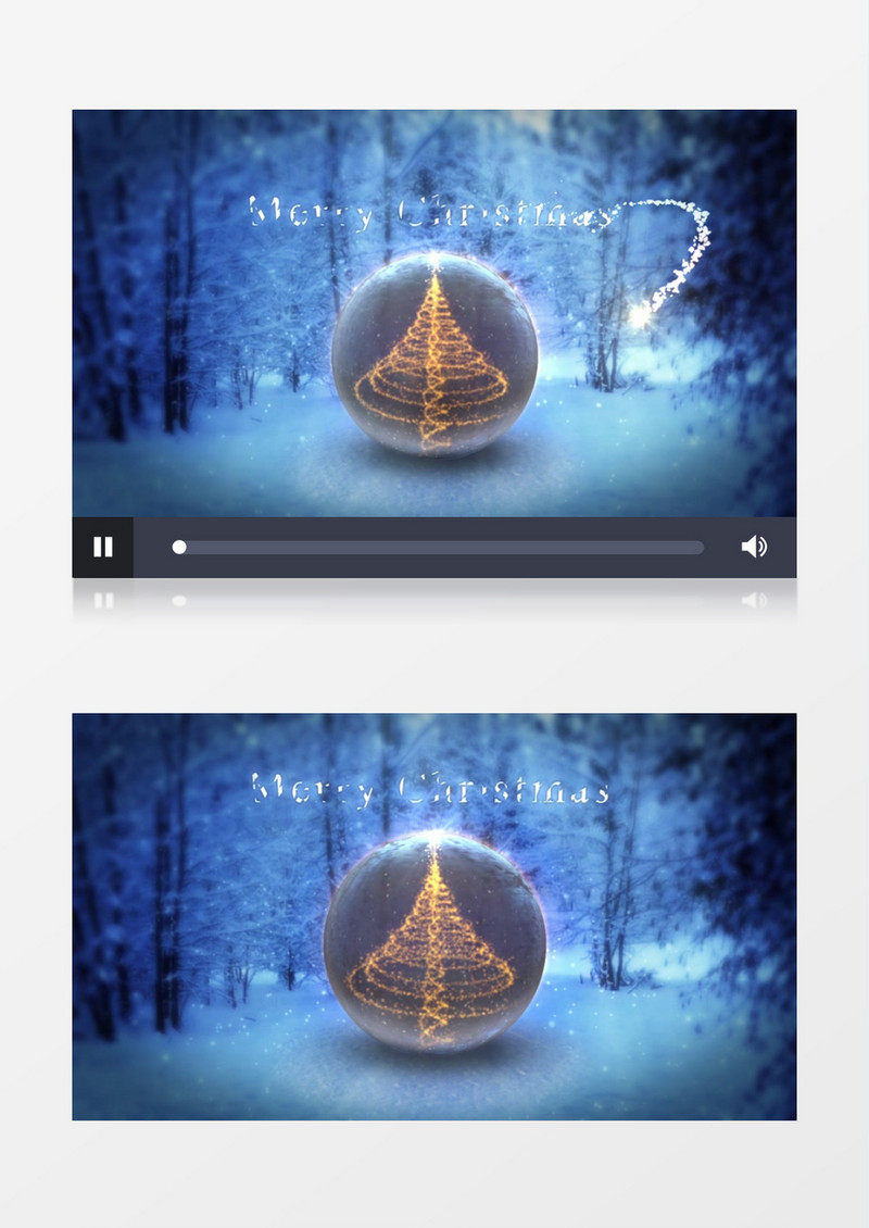 炫彩粒子效果圣诞球圣诞祝福ae视频模板