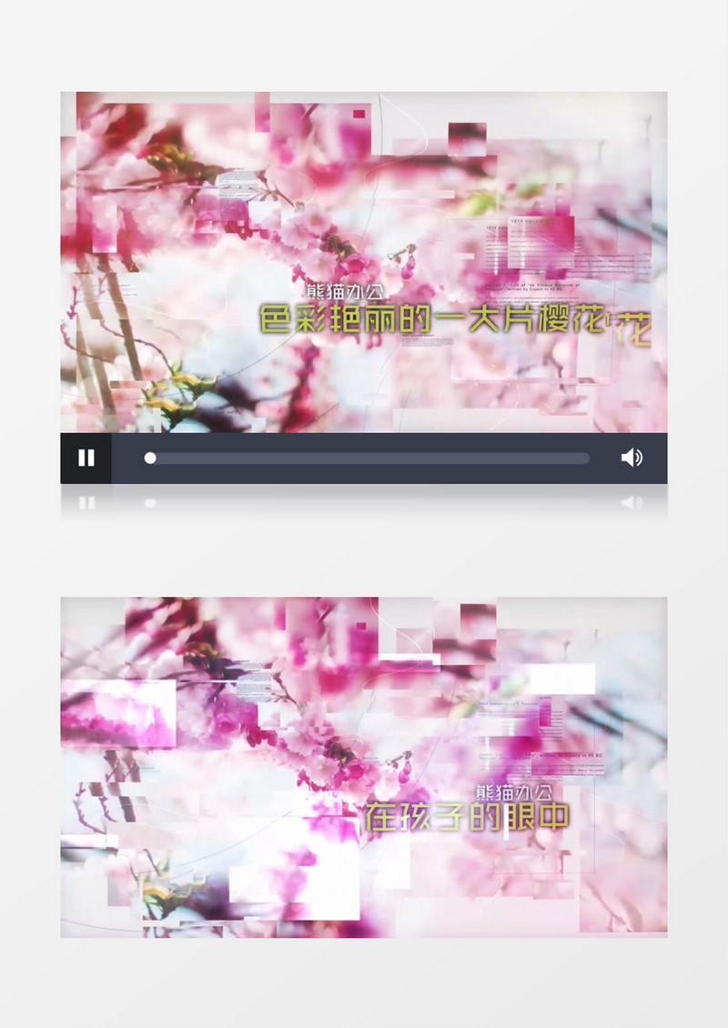 唯美樱花背景文字标题展示ae视频模板
