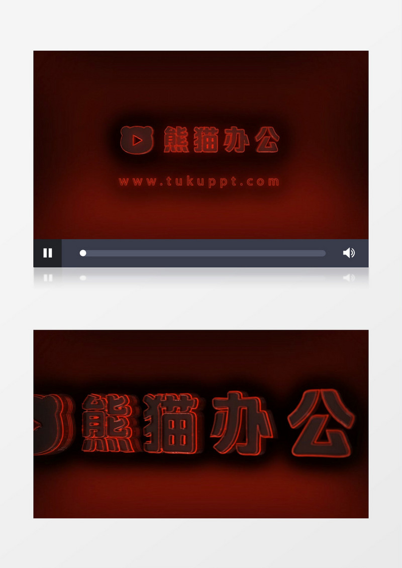 大气三维霓虹灯Logo文字动画AE视频模板