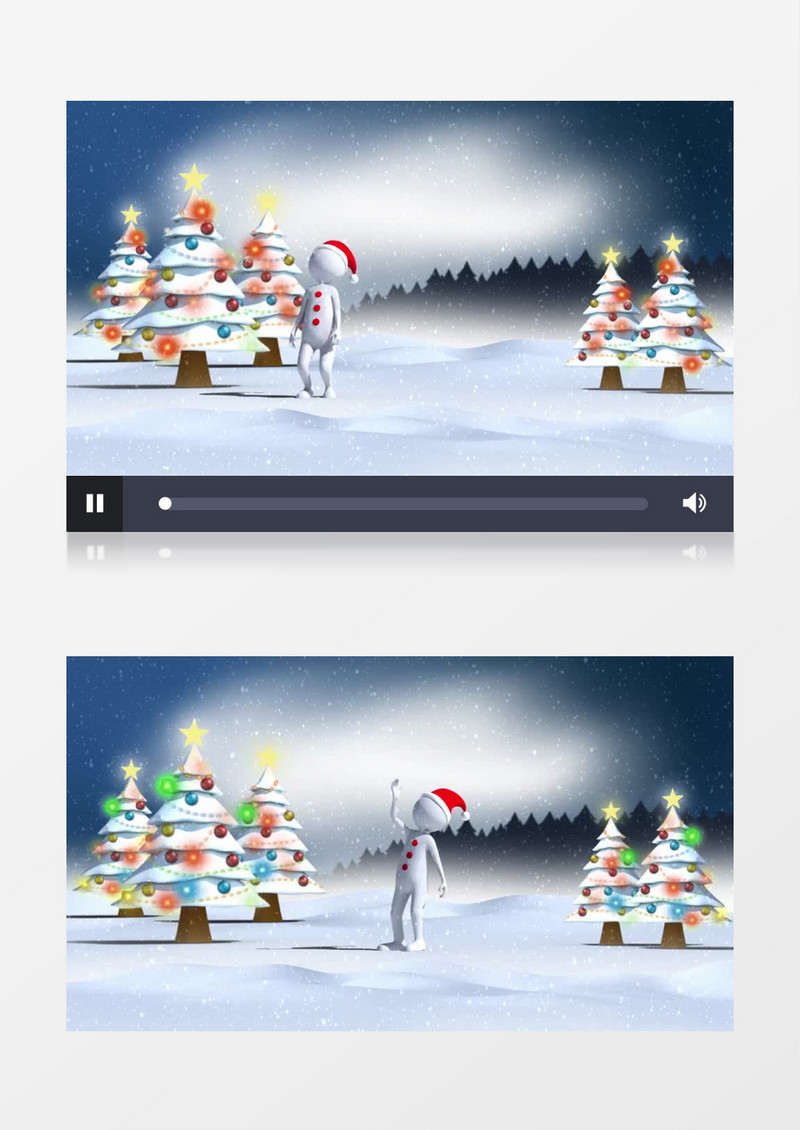 圣诞动画片头ae视频模板