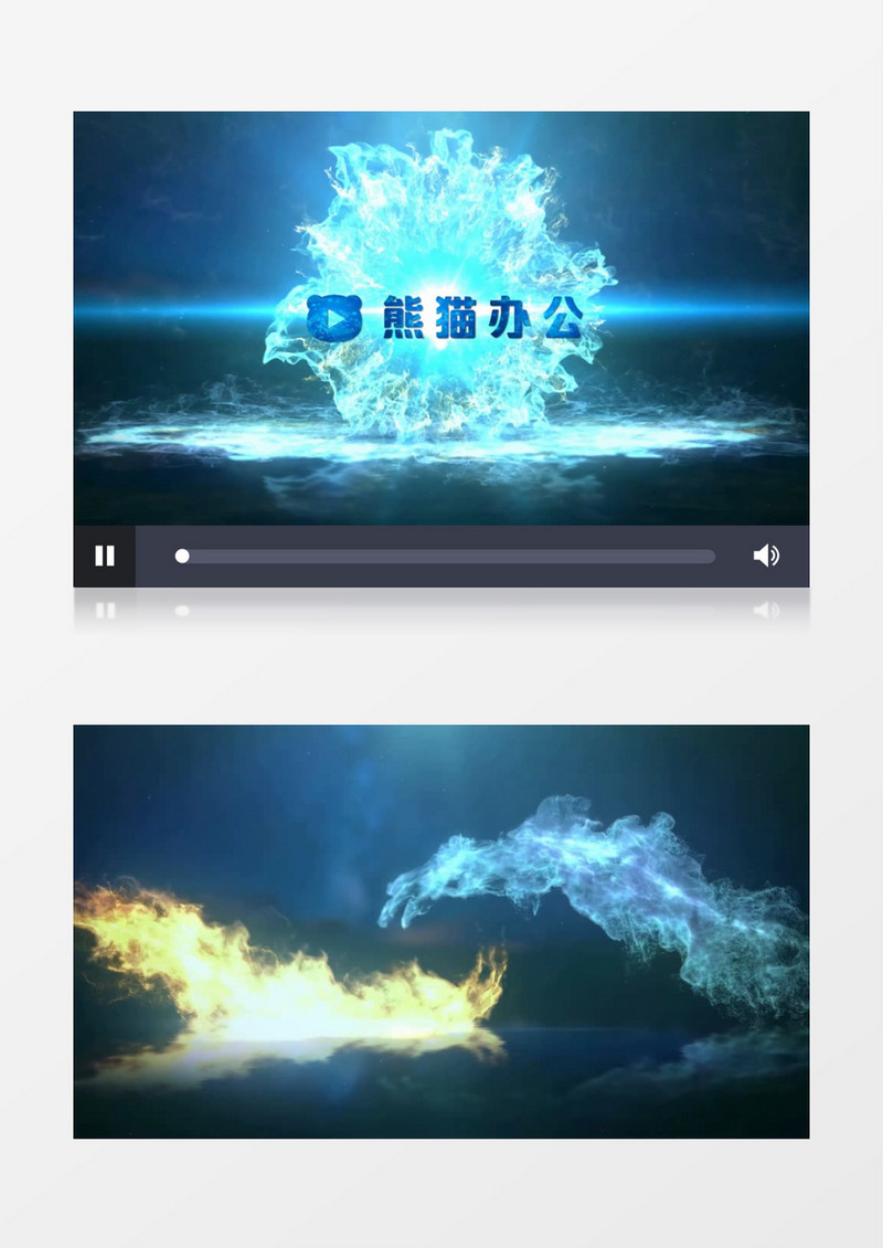 大气震撼粒子爆炸文字logo展示会声会影视频模板