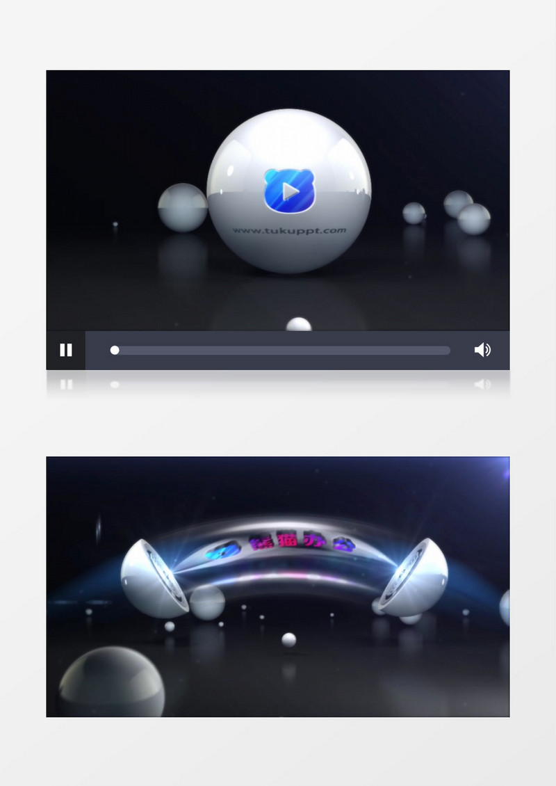 大气能量球分裂标志logo展示视频AE模板