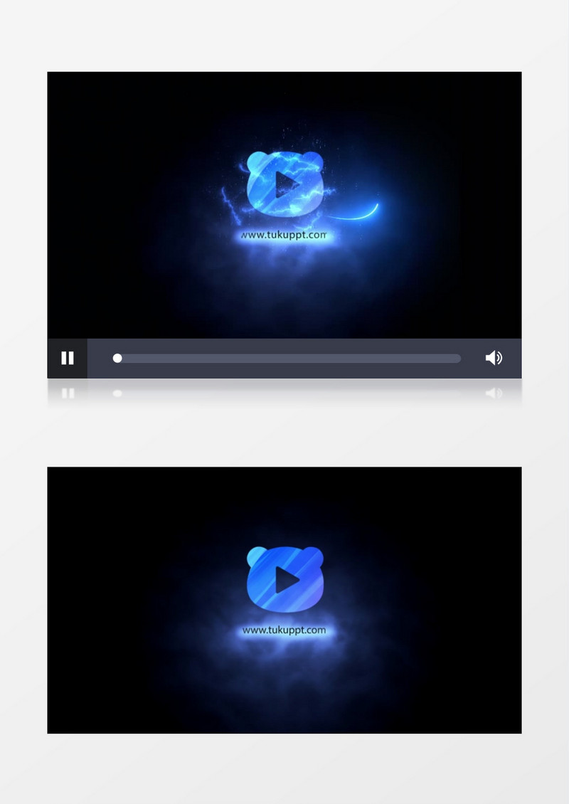 炫酷蓝色粒子标志logo动画视频ae模板