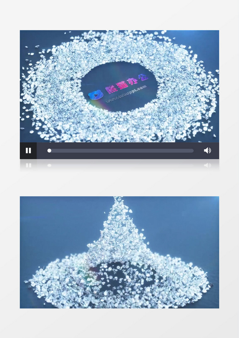 唯美钻石圆锥特效logo标志展示视频AE模板
