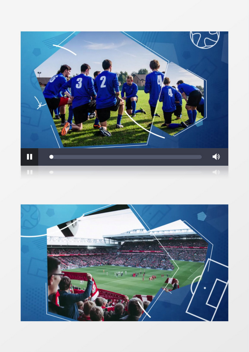 创意手绘风足球比赛运动宣传视频AE模板