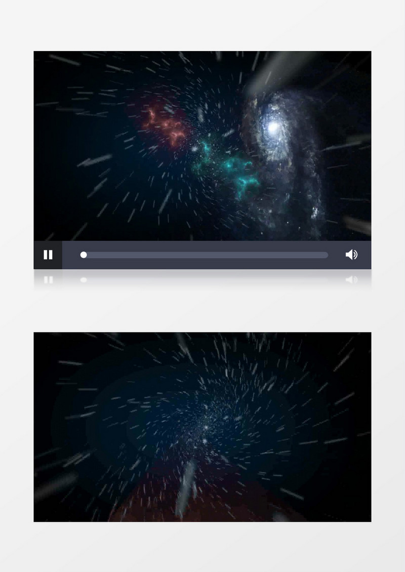 蓝色粒子星晕星空动态光效视频素材