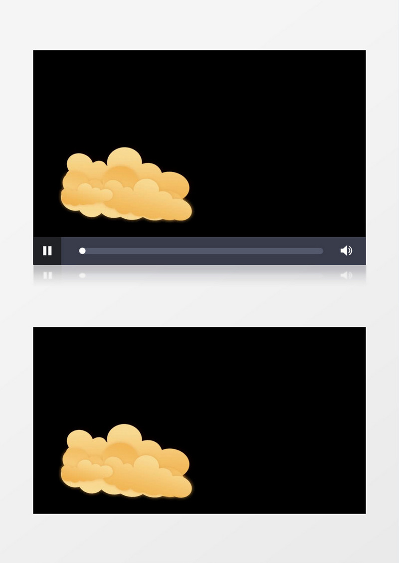 金色云彩鼠年动态元素视频素材含透明通道