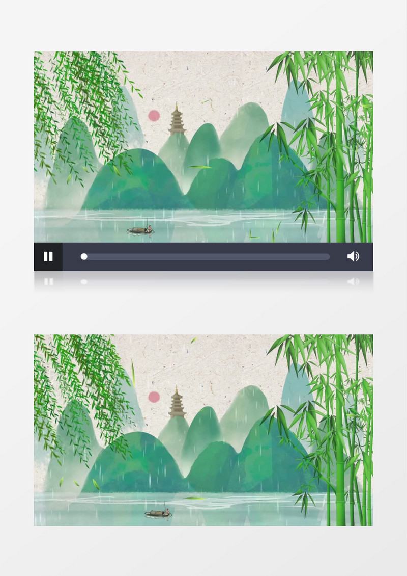 水墨中国风背景视频ae模板