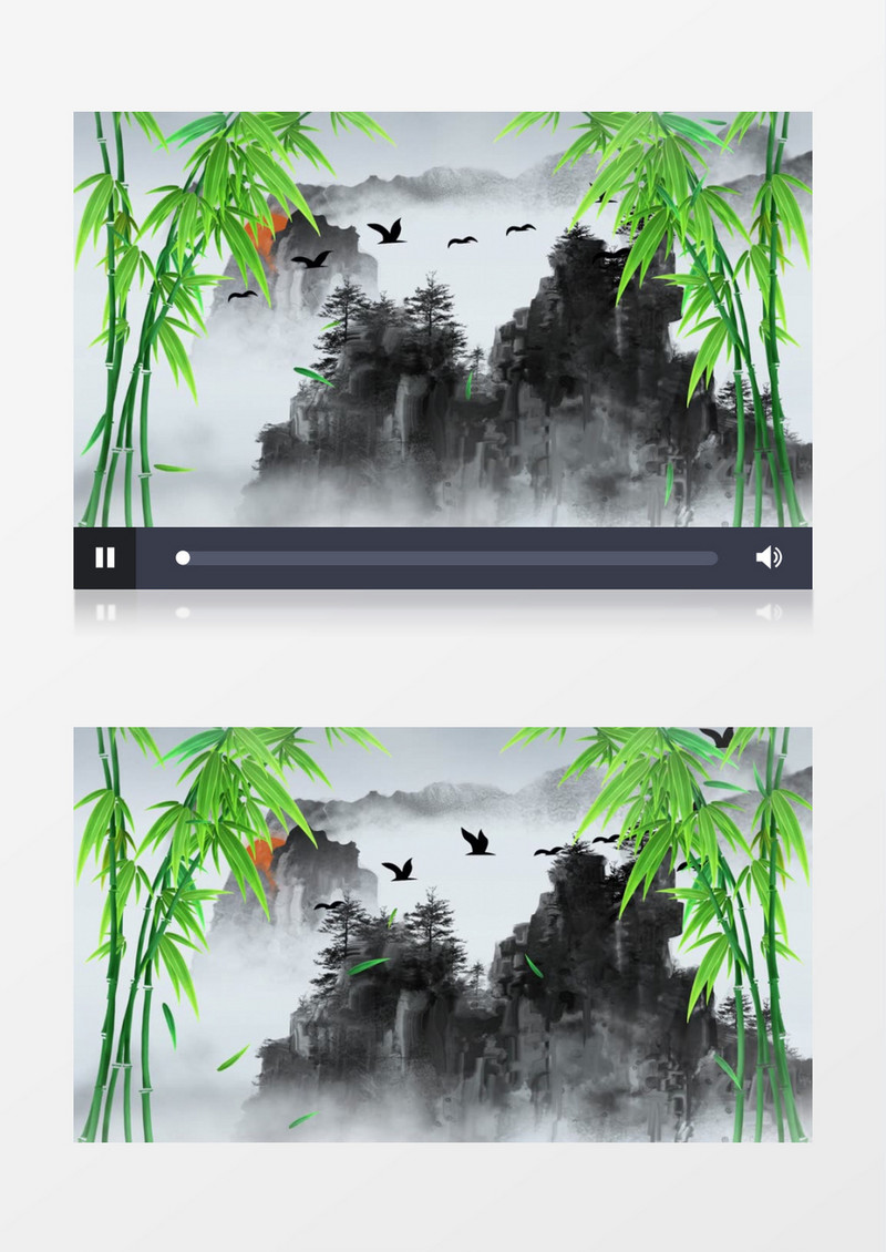 中国风水墨画唯美背景视频ae模板