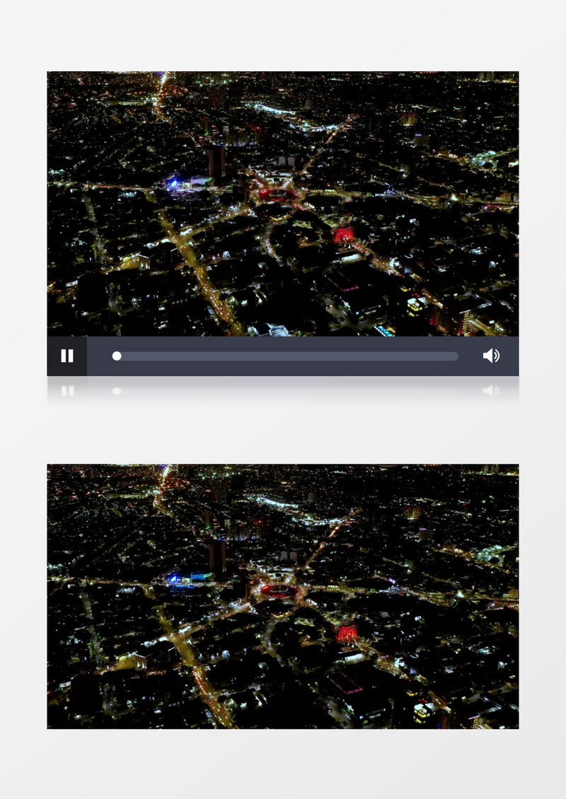 璀璨城市夜景灯光航拍展示实拍视频