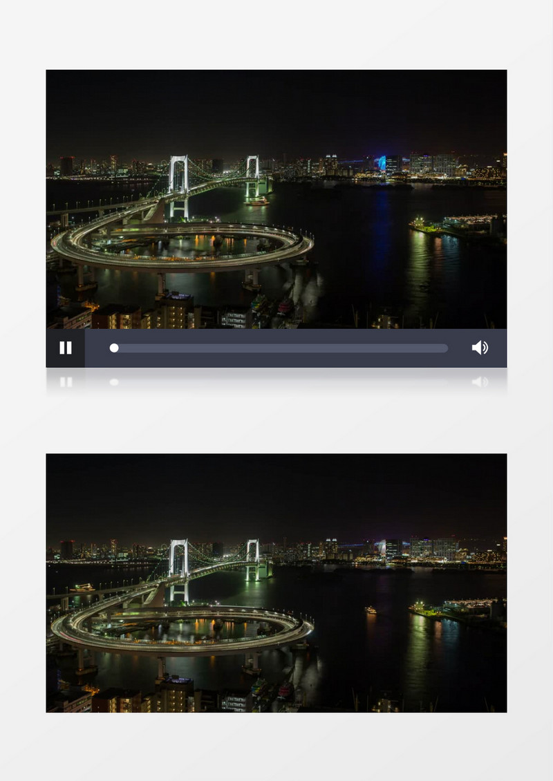 大气立交桥夜景展示实拍视频
