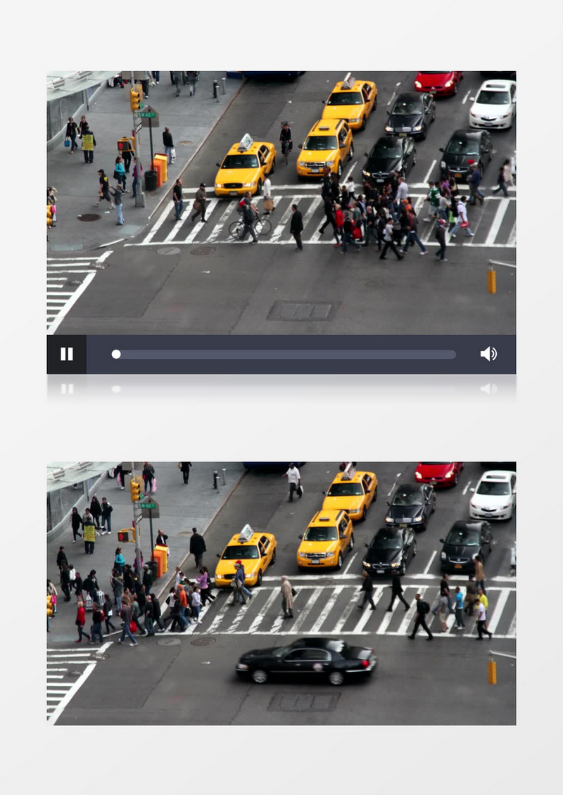 有趣城市路口航拍展示实拍视频