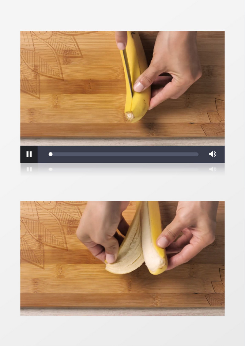 高清拍摄切香蕉实拍视频素材