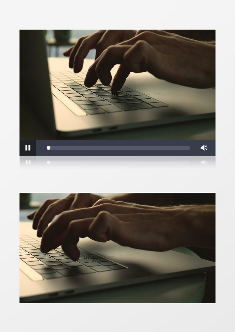 高清特写拍摄一个人的手在笔记本电脑上打字实拍视频素材