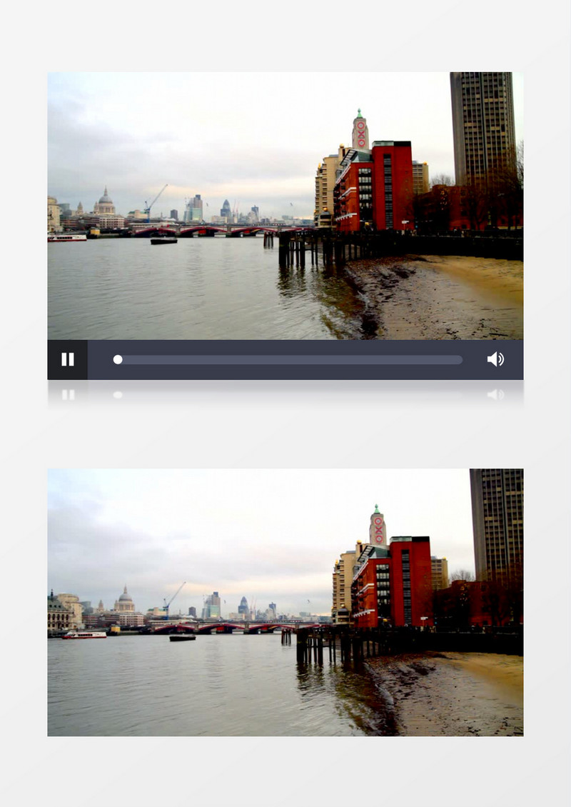 大气海边城市航拍展示实拍视频
