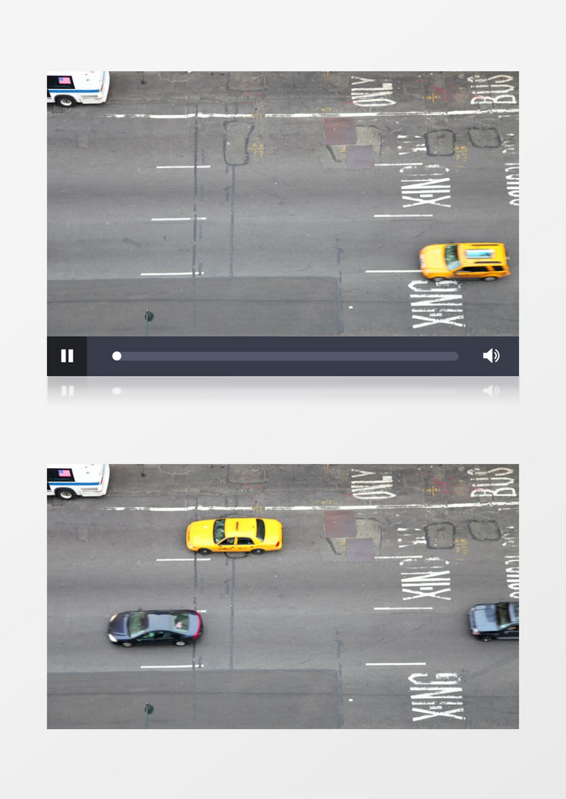 干净城市公路汽车航拍展示实拍视频