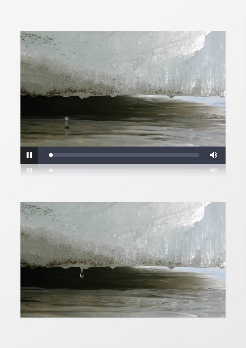 冰雪融化自然景色视频