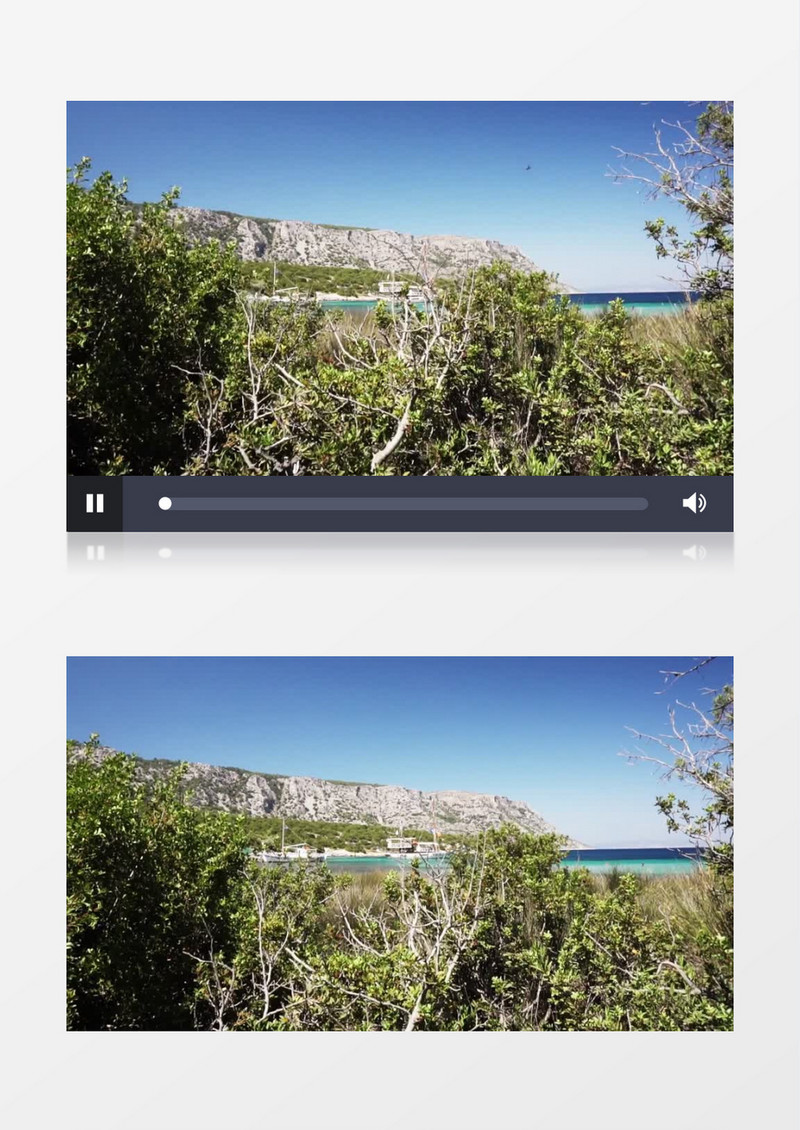 海岛边缘壮观景色实拍视频模板